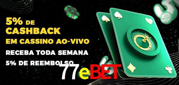 Promoções do cassino ao Vivo 77ebet